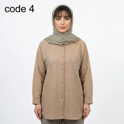 شومیز صوفیا نگین‌دار مدل سایا علیدسا