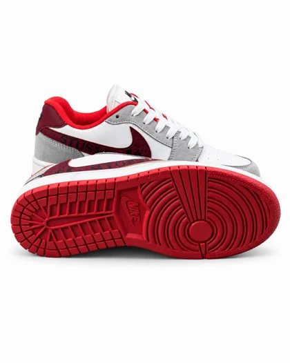کفش کتانی زنانه مدل نایکی ترویس سفید قرمز طوسی Nike travis
