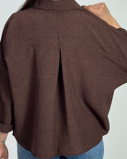 شومیز شانتون دو جیب  کد 500527