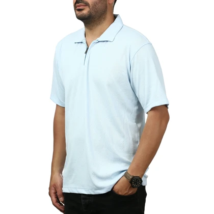 پولوشرت آستین کوتاه نیم زیپ مردانه کاکتوس مدل 251453