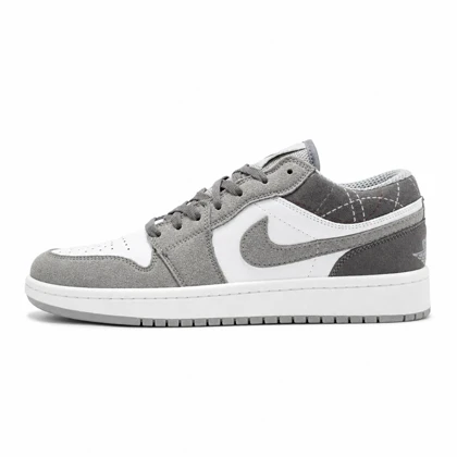 کفش و کتانی مردانه مدل NIKE AIR JORDAN 1 رنگ سفید طوسی کد 2288