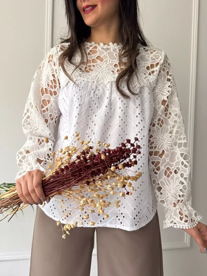 شومیز خامه دوزی گلسا