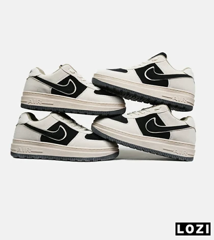 کفش مردانه و زنانه کرم مشکی NIKE AIR FORCE مدل 6627