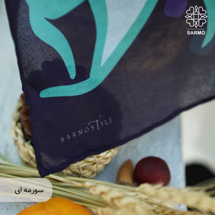 روسری نخ پنبه نقشینه