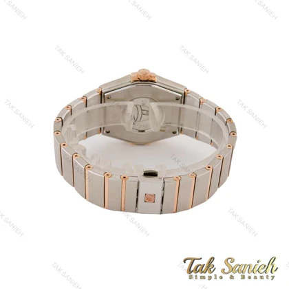 ساعت امگا کانسلیشن مردانه دورنگ رزگلد صفحه صدف ایندکس نگین Omega-5207-G