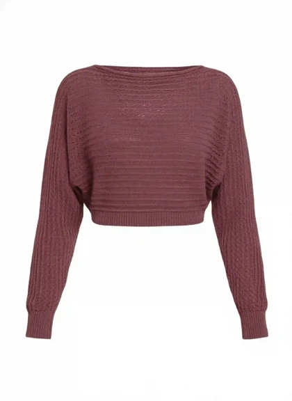 بافت کراپ بیسیک زنانه رزمری مدل Rose Merry CL3257