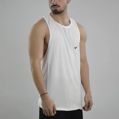 رکابی ورزشی پشت کش دار مردانه نایک مدل VHD-Dri Fit-4K0998 سفید