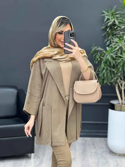 مانتو لینن جیب پاگن