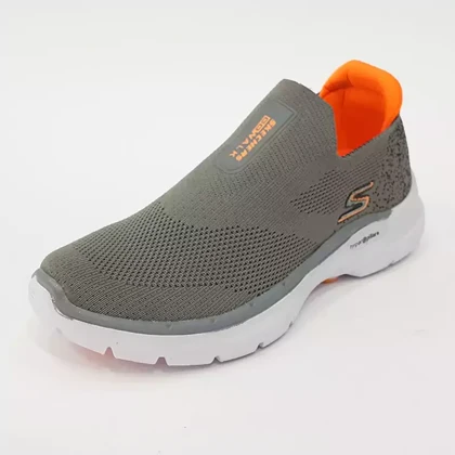 کفش راحتی اسکچرز جورابی بدون بند طوسی Go walk