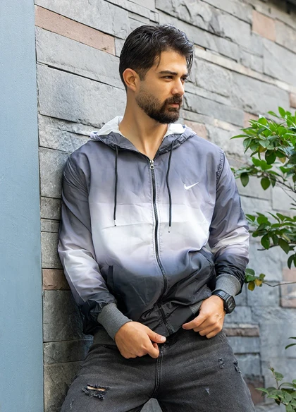 کاپشن نایک مردانه طوسی روشن مدل Savino ویژه