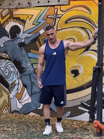 رکابی قهرمانی بدنسازی آدیداس آبی