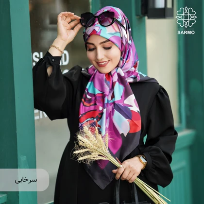 روسری ابریشم کجراه پرنگار