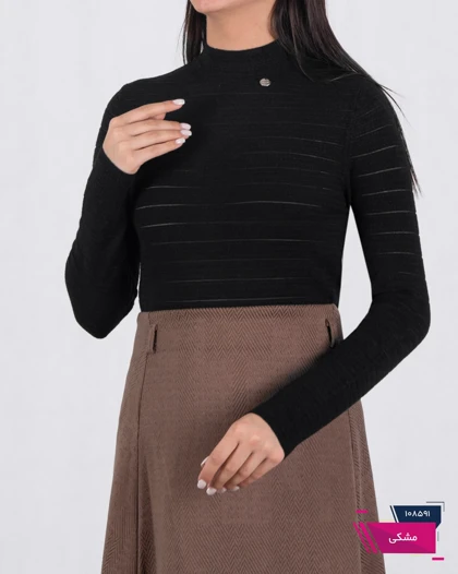 بلوز بافت زنونه وارداتی یقه 5 سانت MIU MIU/12598