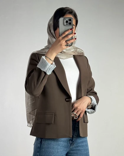 کت جیب پاکتی تک دکمه  کد 100170