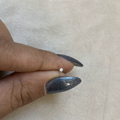 پیرسینگ بینی نقره تک نگین مینیاتوری 2mm