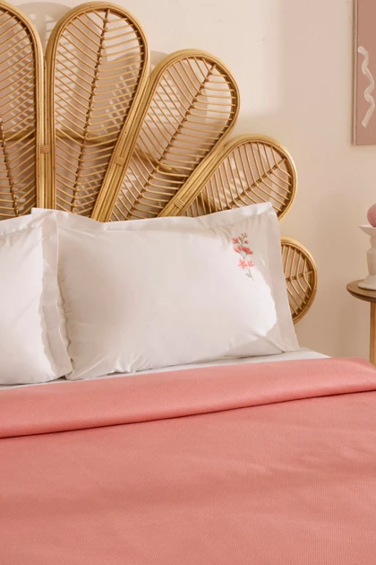 سرویس روتختی پیکه دو نفره Karaca Home مدل Softera ٪100 پنبه - صورتی
