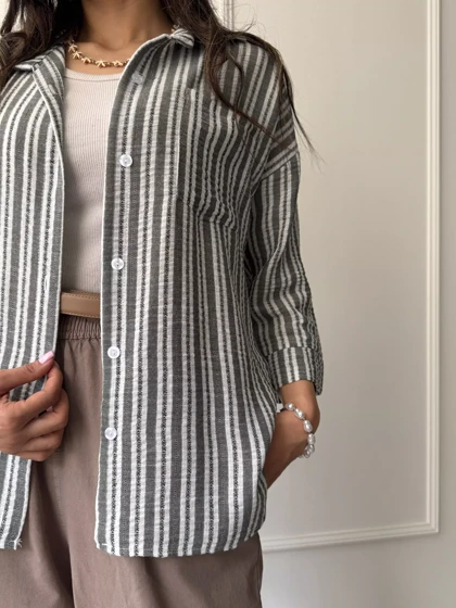 مانتو شومیزی راه راه یاس