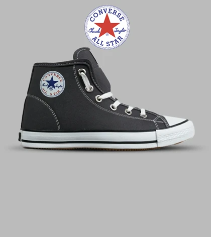 کفش کتانی ساق‌دار مردانه و زنانه طوسی All STAR مدل 7087