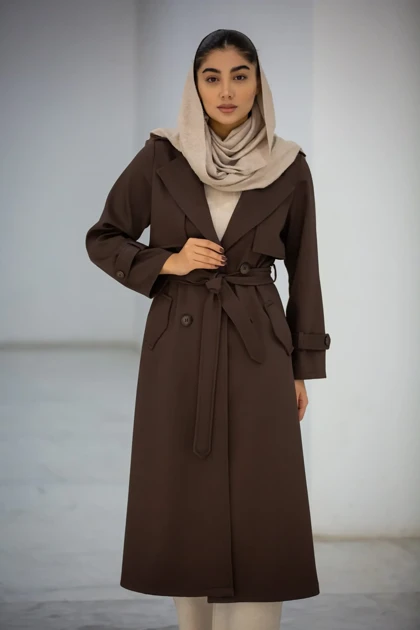 مانتو پرادا ژیله دار ماکسی