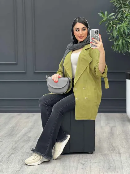 مانتو چهار دکمه آستین سگک