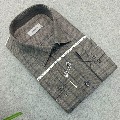 پیراهن راه راه استین بلند مردانه _ قواره کلاسیک _استایل رسمی