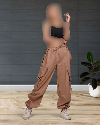 شلوار کارگو لینن 1223