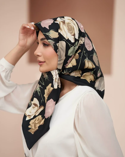 روسری ابریشم توییل (قواره 100) 30288