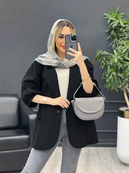 مانتو لینن تک دکمه
