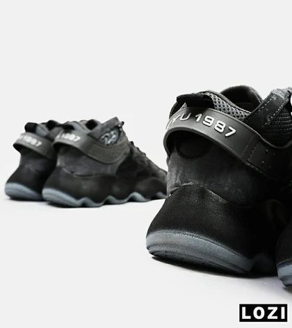 کفش کتانی ساق‌دار مردانه مشکی خاکستری Nike air jordan 23