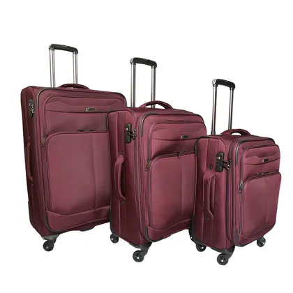 مجموعه سه عددی چمدان پیر کاردین مدل P9090-3 رنگ بنفش به همراه کاور پیرکاردین