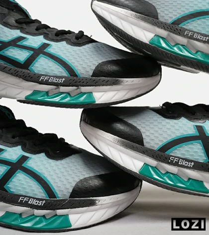 کفش کتانی مردانه آبی سبز ASICS GORETEX