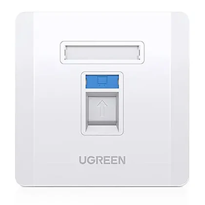 کاور پریز شبکه و تلفن یوگرین UGREEN مدل NW144-80180 تک پورت