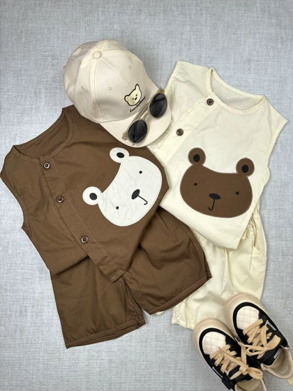 تاپ و شلوارک حلقه‌ای تدی