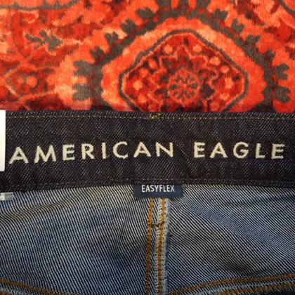 شلوار جین مردانه بگ استایل سرمه‌ای تیره American eagle کد 340