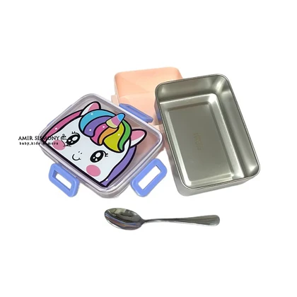 لانچ باکس داخل استیل با قاشق