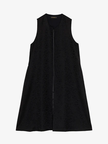 جلیقه بلند زنانه مجلسی ژاکارد طرحدار آستردار 70106