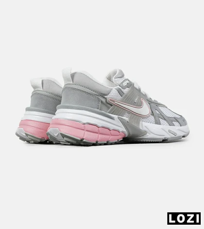 کفش کتانی مردانه و زنانه طوسی سفید صورتی Nike cushlon مدل 7578