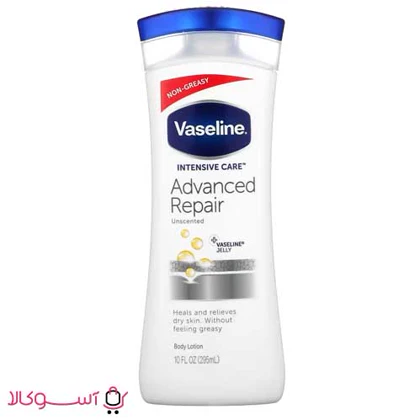 لوسیون و آبرسان بدن وازلین مدل advanced repair حجم 400 میل