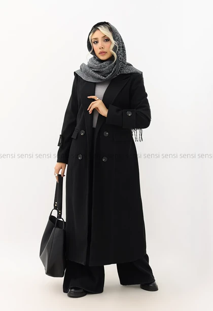 پالتو فوتر 4دکمه آستر دار کد1005029