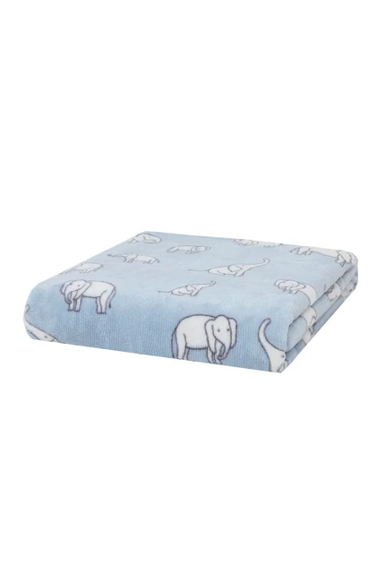 پتوی کودک Yataş Mini مدل Povey Wellsof پلی‌استر - آبی