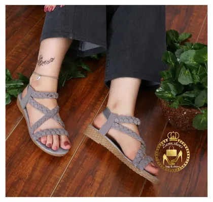 صندل زنانه دخترانه تابستانی بافتی