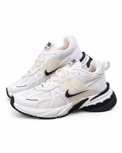 کفش کتانی مردانه بزرگ پا نایکی v2k رنگ سفید مشکی Nike V2k