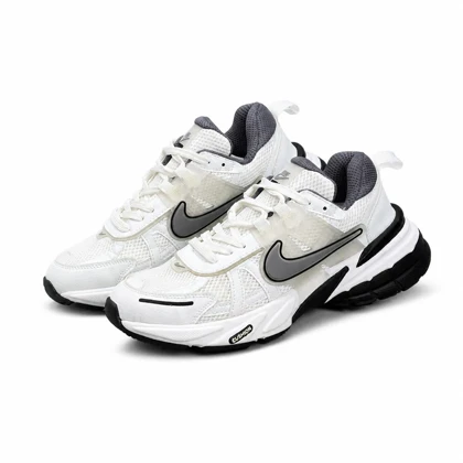 کفش کتانی مردانه نایکی v2k سفید مشکی طوسی NIKE V2K
