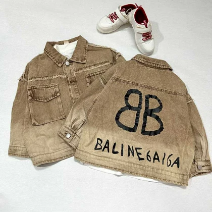 ست دو تیکه دخترانه کت جین و بلوز