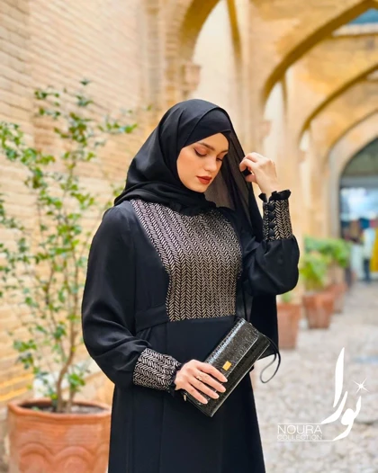 عبا سحر مشکی (گندمی)
