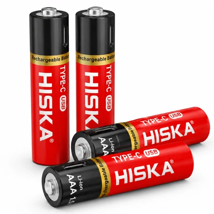 باتری نیم قلم AAA شارژی هیسکا HISKA مدل H16-AAA4 پک 4 عددی