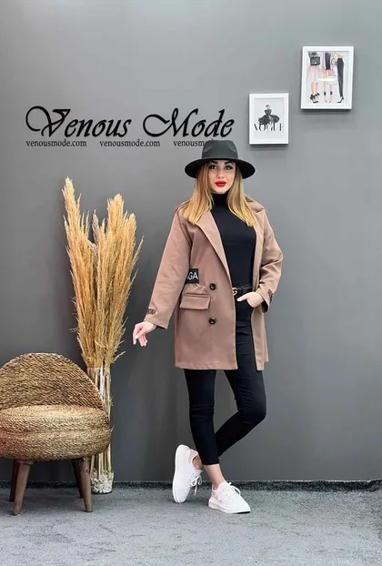 مانتو کتی کمرکش BALENCIAGA