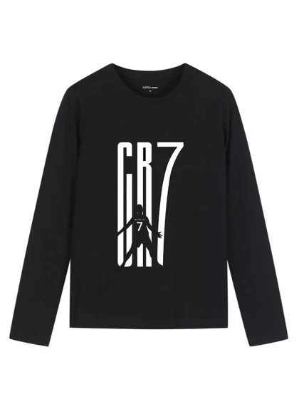 بلوز آستین بلند مشکی طرح رونالدو