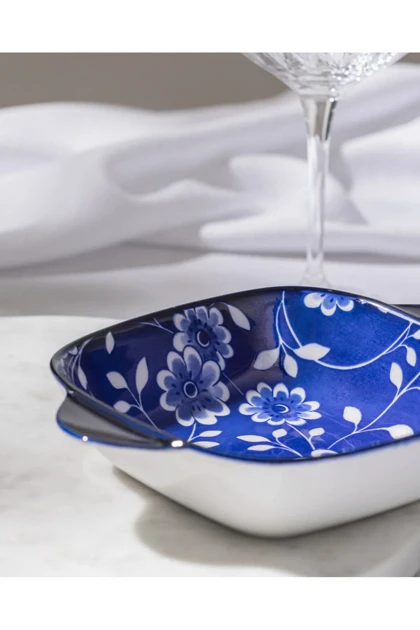 بشقاب سرو Bone China Madame Coco مدل Reve Bleu Vista - آبی