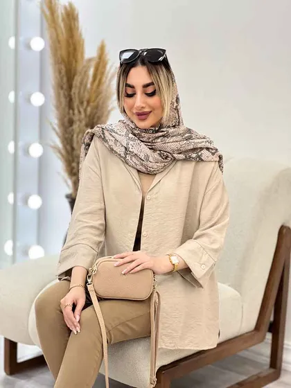 مانتو جلو دکمه بغل چاک